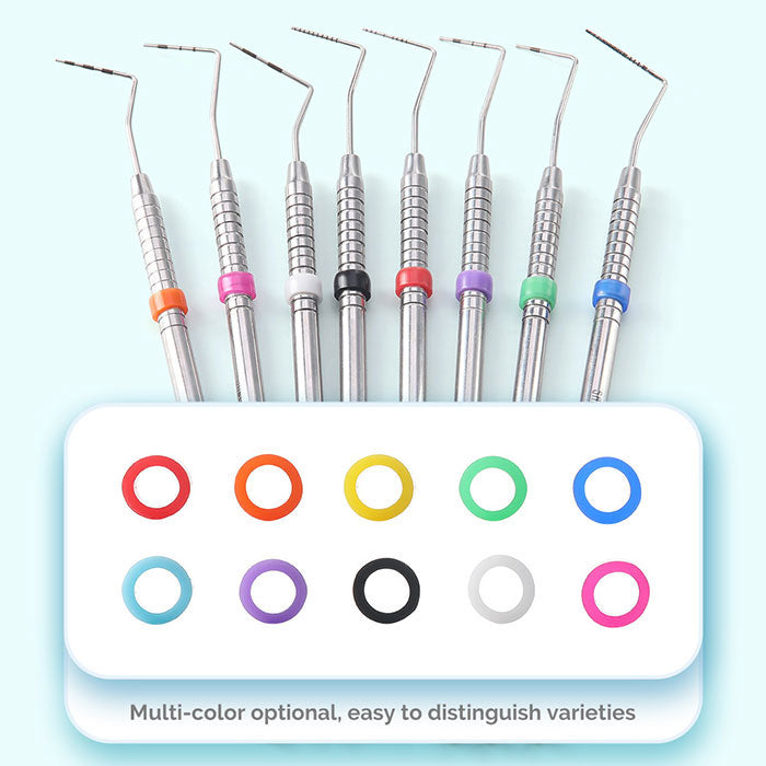 Dental Color Code Rings Universal Silicone Autoclavable 10 Colors 100pcs/Box - azdentall.com