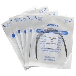 AZDENT Dental Orthodontic Archwires NiTi Super Elastic Square Round Full Size 10pcs/Pack - azdentall.com