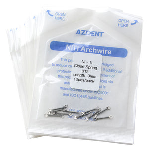 AZDENT Dental Orthodontic Accessory Closed Coil Spring 0.012 9mm 10pcs/Bag - azdentall.com