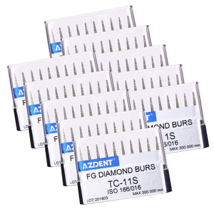 10 Boxes AZDENT FG Diamond Burs TC-11S 10pcs/Box-azdentall.com