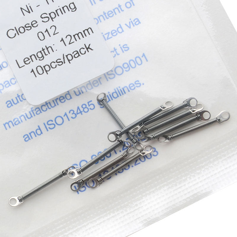 AZDENT Dental Orthodontic Accessory Closed Coil Spring 0.012 12mm 10pcs/Bag - azdentall.com