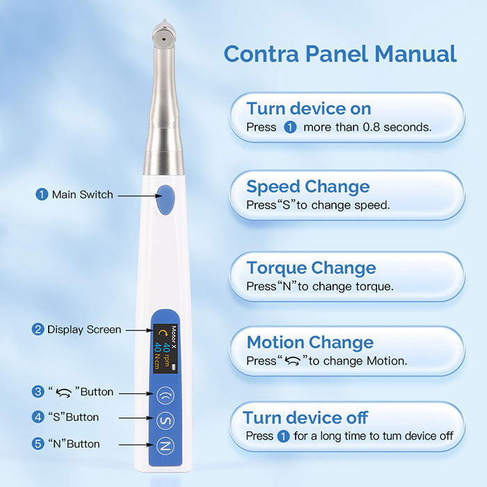 Dental Electric Wireless Torque Driver Universal Implant Torque Wrench 16pcs Drivers 10-50Ncm 360° Rotating - azdentall.com