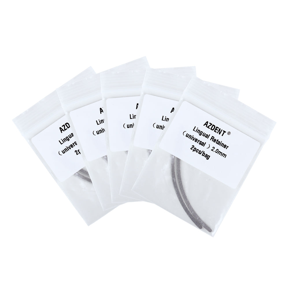 5 Bags AZDENT Lingual Retainer Mesh Base Universal 2.0mm 2/Bag - azdentall.com