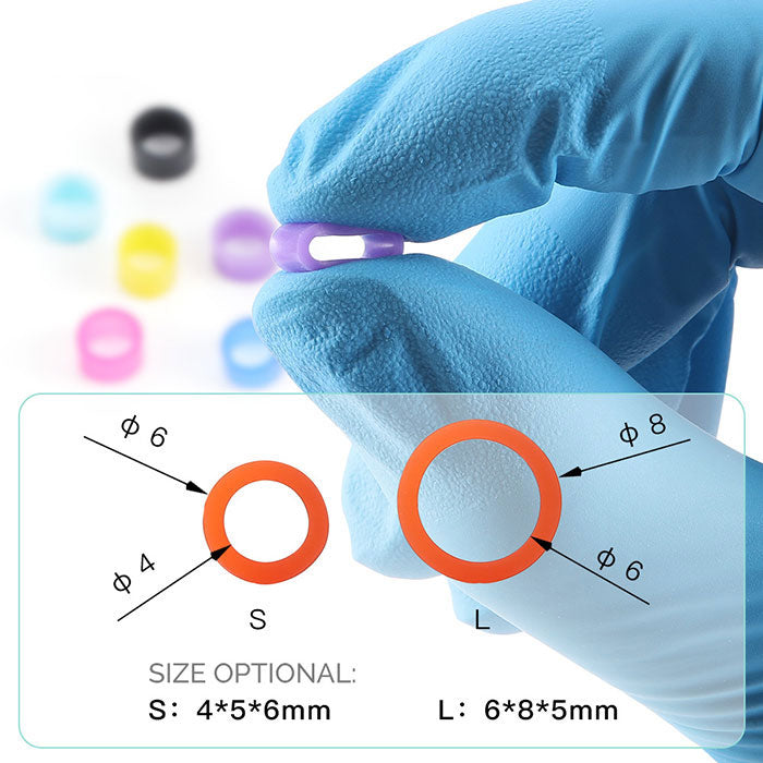 Dental Color Code Rings Universal Silicone Autoclavable 10 Colors 100pcs/Box - azdentall.com