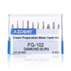 AZDENT Dental Diamond Bur FG-102 Crown Preparation Molar Teeth Kit 10pcs/Kit-azdentall.com