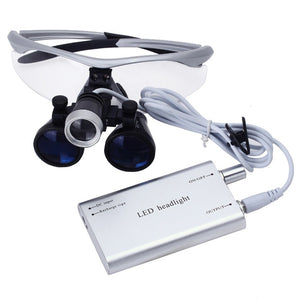 Dental Loupe 3.5X Magnification Surgical Binocular Magnifier with 3W LED Headlight - azdentall.com