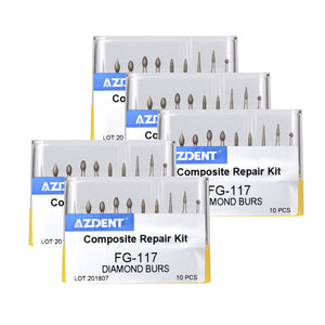5 Kits AZDENT Dental Diamond Bur FG-117 Composite Repair Kit 10pcs/Kit - azdentall.com