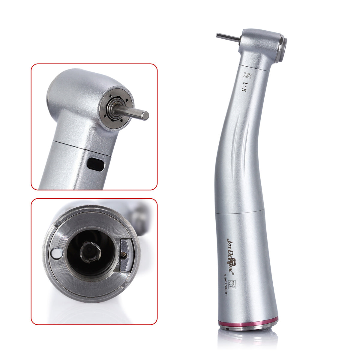 Dental Brushless LED Electric Micro Motor System + 1:5 Increasing Electric Fiber Optic Contra Angle Handpiece