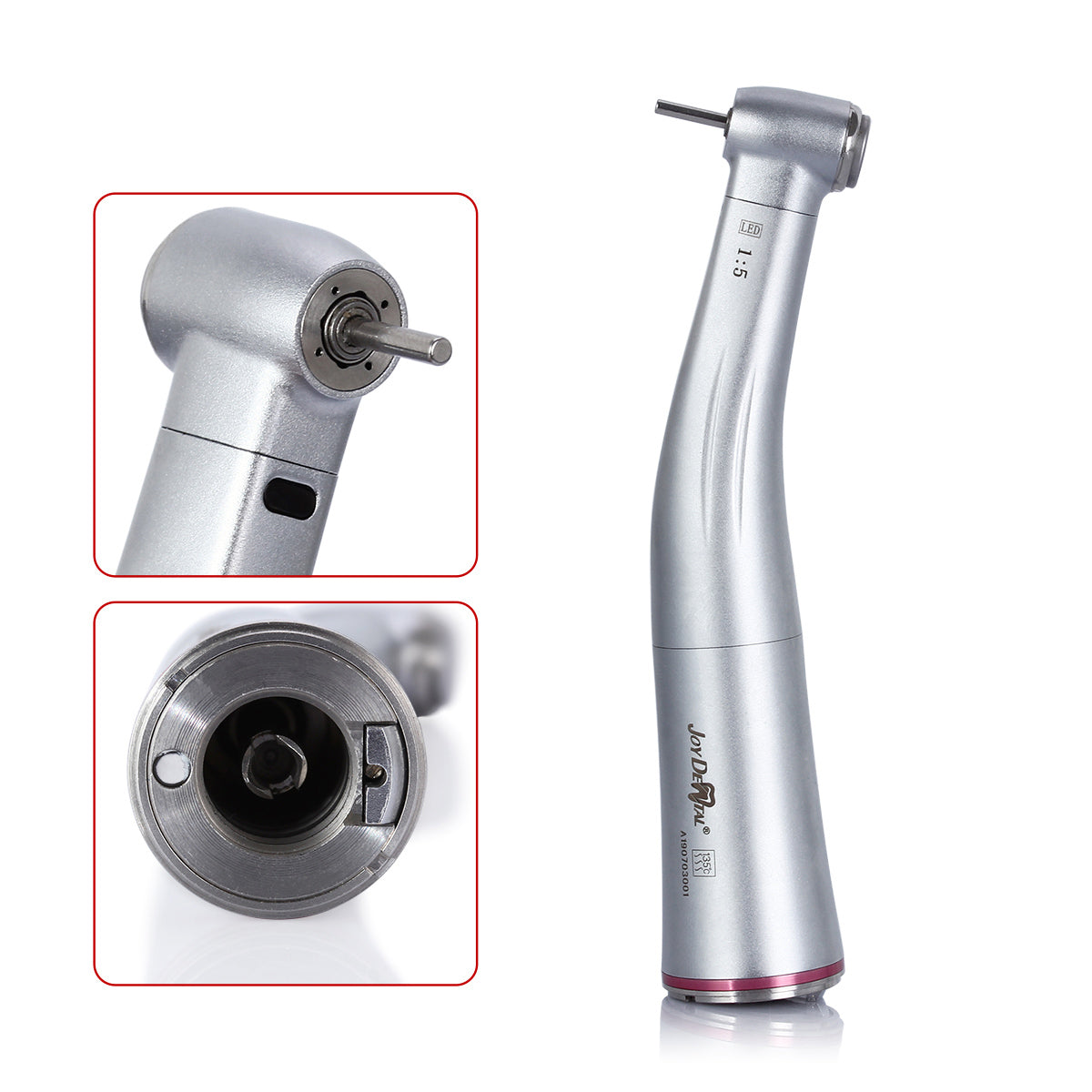 Dental 1:5 Increasing Electric Fiber Optic Contra Angle Handpiece Internal Four Way Spray - azdentall.com