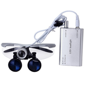 Dental Loupe 3.5X Magnification Surgical Binocular Magnifier with 3W LED Headlight - azdentall.com