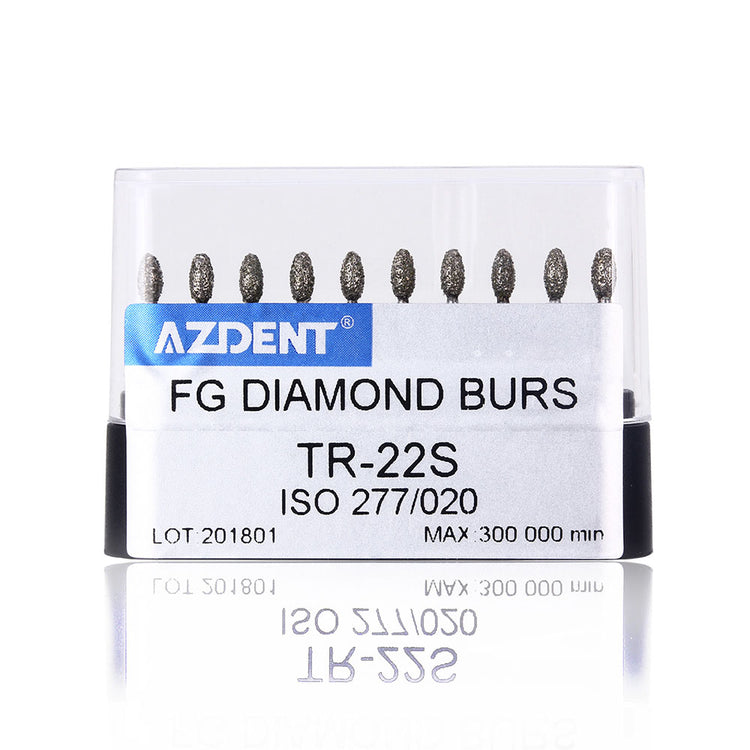 AZDENT FG Diamond Burs TR-22S 10pcs/Box-azdentall.com