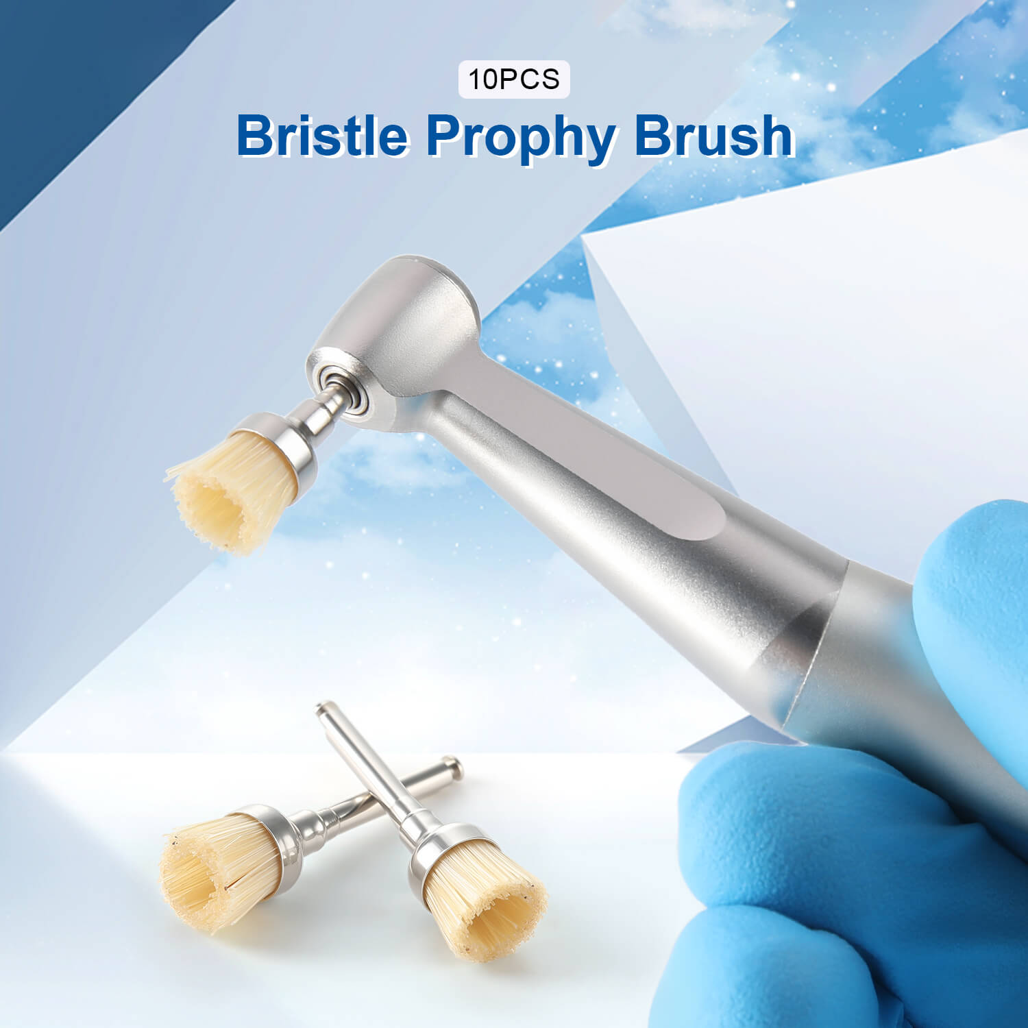 Dental Bristle Prophy Polishing Brush Bowl Shape 10pcs/Pack - azdentall.com