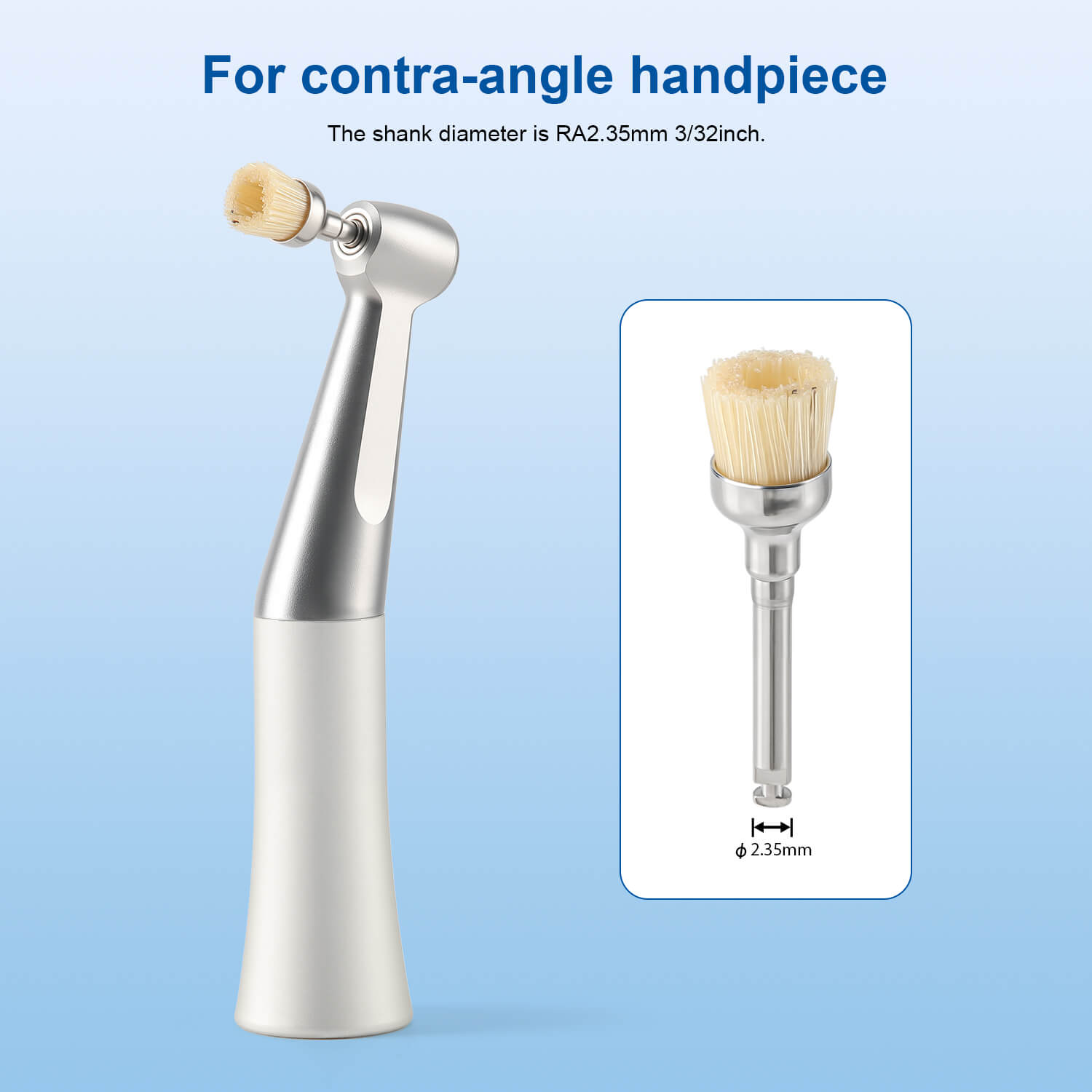 Dental Bristle Prophy Polishing Brush Bowl Shape 10pcs/Pack - azdentall.com
