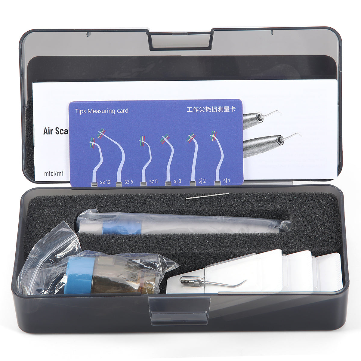 Dental Air Scaler Handpiece with Fiber Optic 3 Power Levels 3 Tips - azdentall.com