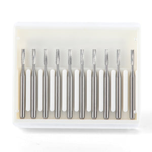 Dental Carbide Bur FG #557 Straight Fissure Crosscut 10/Box - azdentall.com