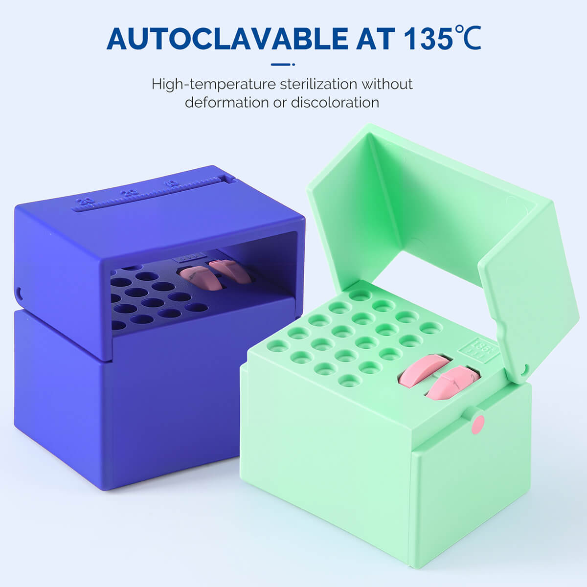 Dental 20 Holes Endo Files Disinfection Box With Memory Holder & Measuring Counter - azdentall.com