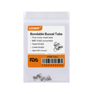 AZDENT Dental Orthodontic Buccal Tube 1st Molar Bondable Convertible U1L1 MBT 0.022 4pcs/Bag - azdentall.com