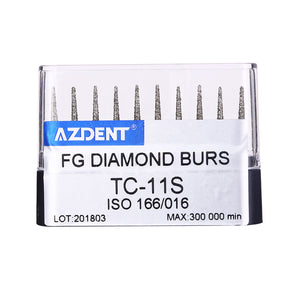 AZDENT FG Diamond Burs TC-11S 10pcs/Box-azdentall.com