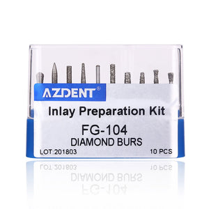 AZDENT Diamond Bur FG-104 Inlay Preparation Kit 10pcs/Kit-azdentall.com