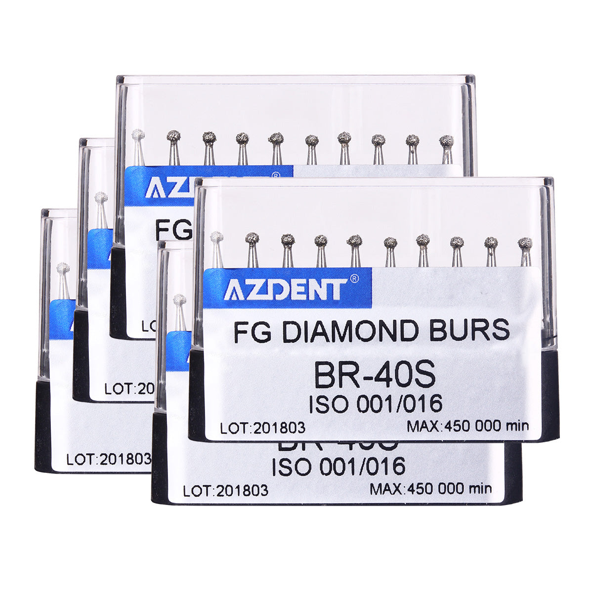 5 Boxes AZDENT FG Diamond Burs BR-40S 10pcs/Box - azdentall.com