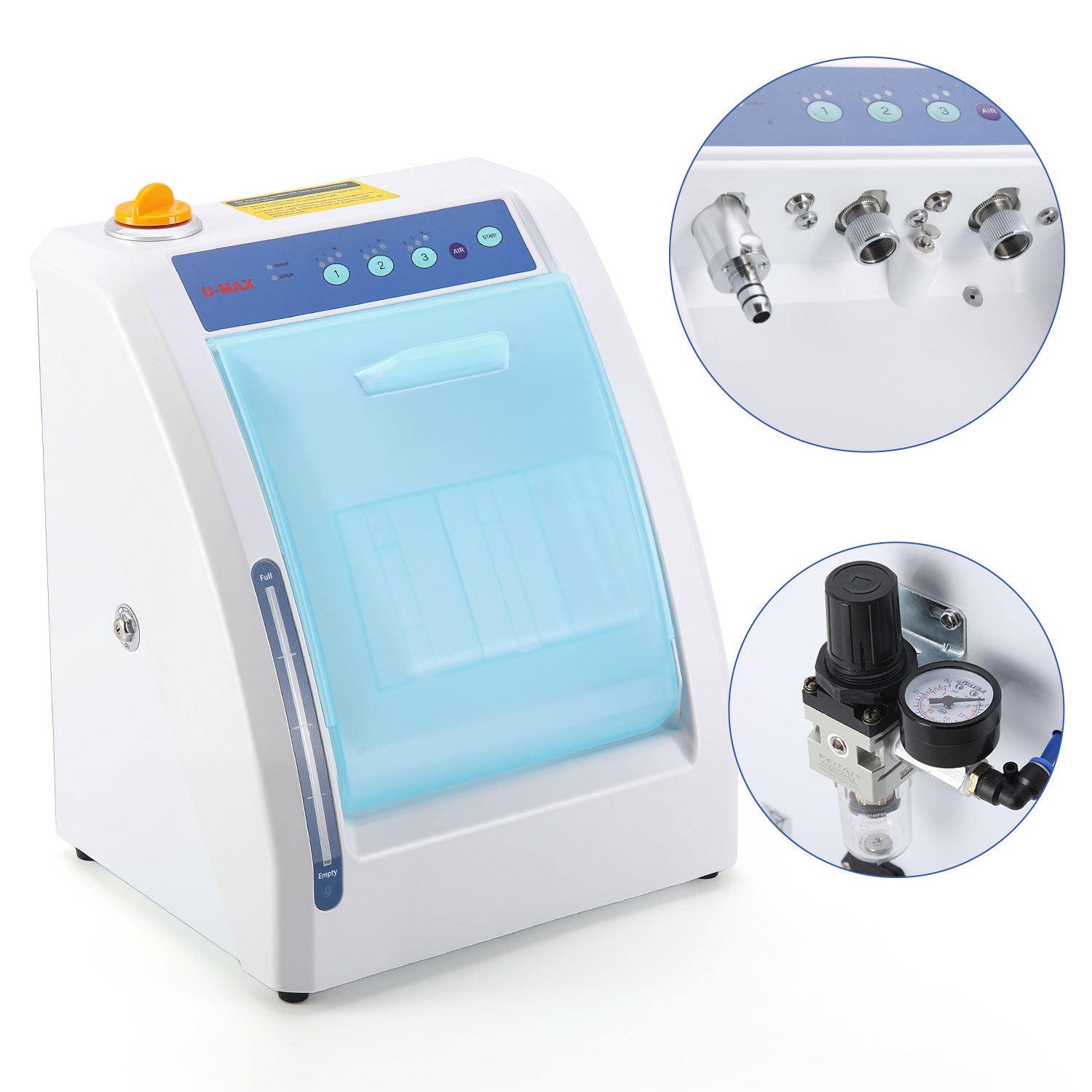 Dental Automatic Handpiece Maintenance Lubrication System Oiling Cleaner Machine Blue/Grey - azdentall.com