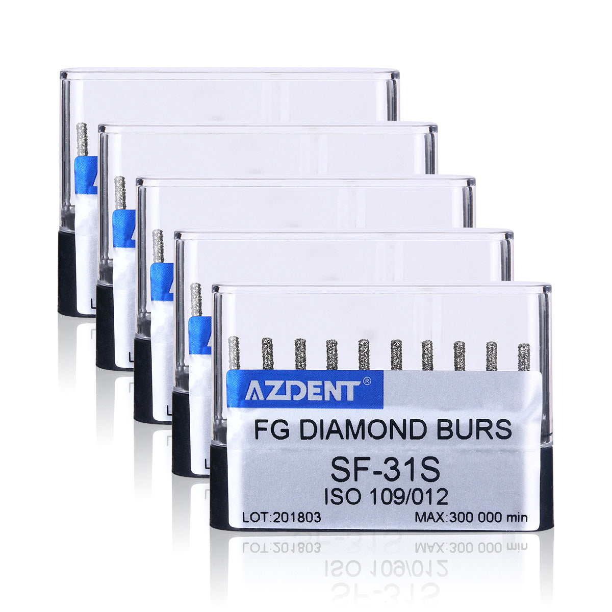 5 Boxes AZDENT FG Diamond Burs SF-31S 10pcs/Box - azdentall.com