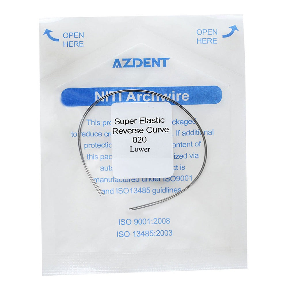 AZDENT Archwire NiTi Reverse Curve Round 0.020 Lower 2pcs/Pack - azdentall.com