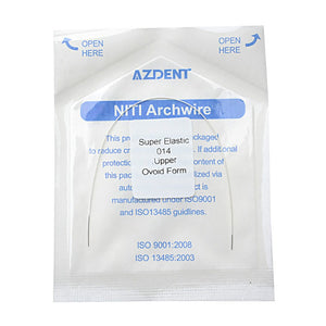 AZDENT Archwire NiTi Super Elastic Colored Coated Ovoid Round 0.014 Upper 1pcs/Pack - azdentall.com