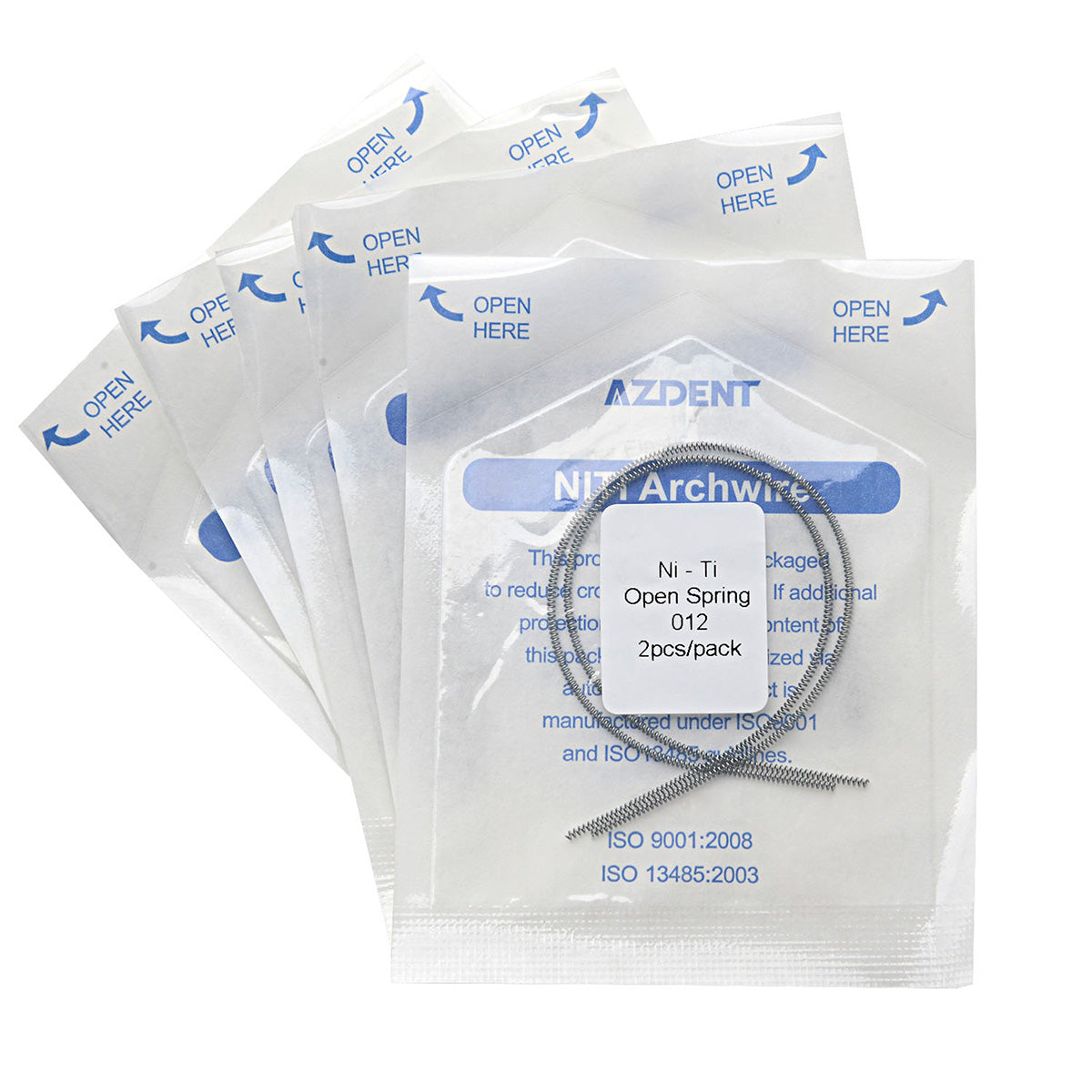 AZDENT Dental Open Coil Spring NITI Alloy 0.012*180mm 2pcs/Pk - azdentall.com