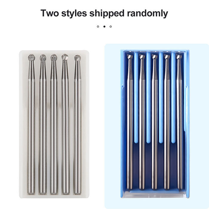 Dental Round Carbide Burs for Slow Speed Straight Nose Cone HP2/3/4/8 5pcs/Box - azdentall.com