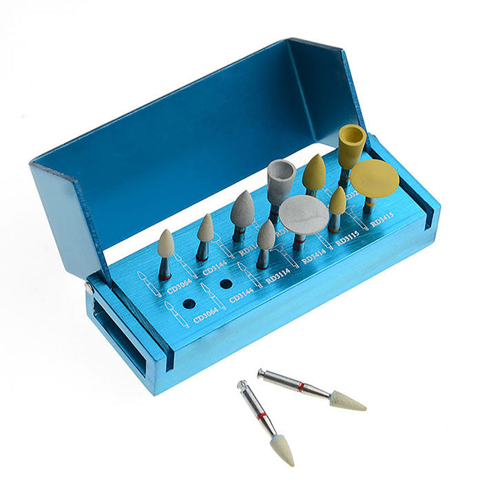 Dental Zirconia Polishing Kit for Low Speed Contra Angle RA3112 12pcs/Kit - azdentall.com