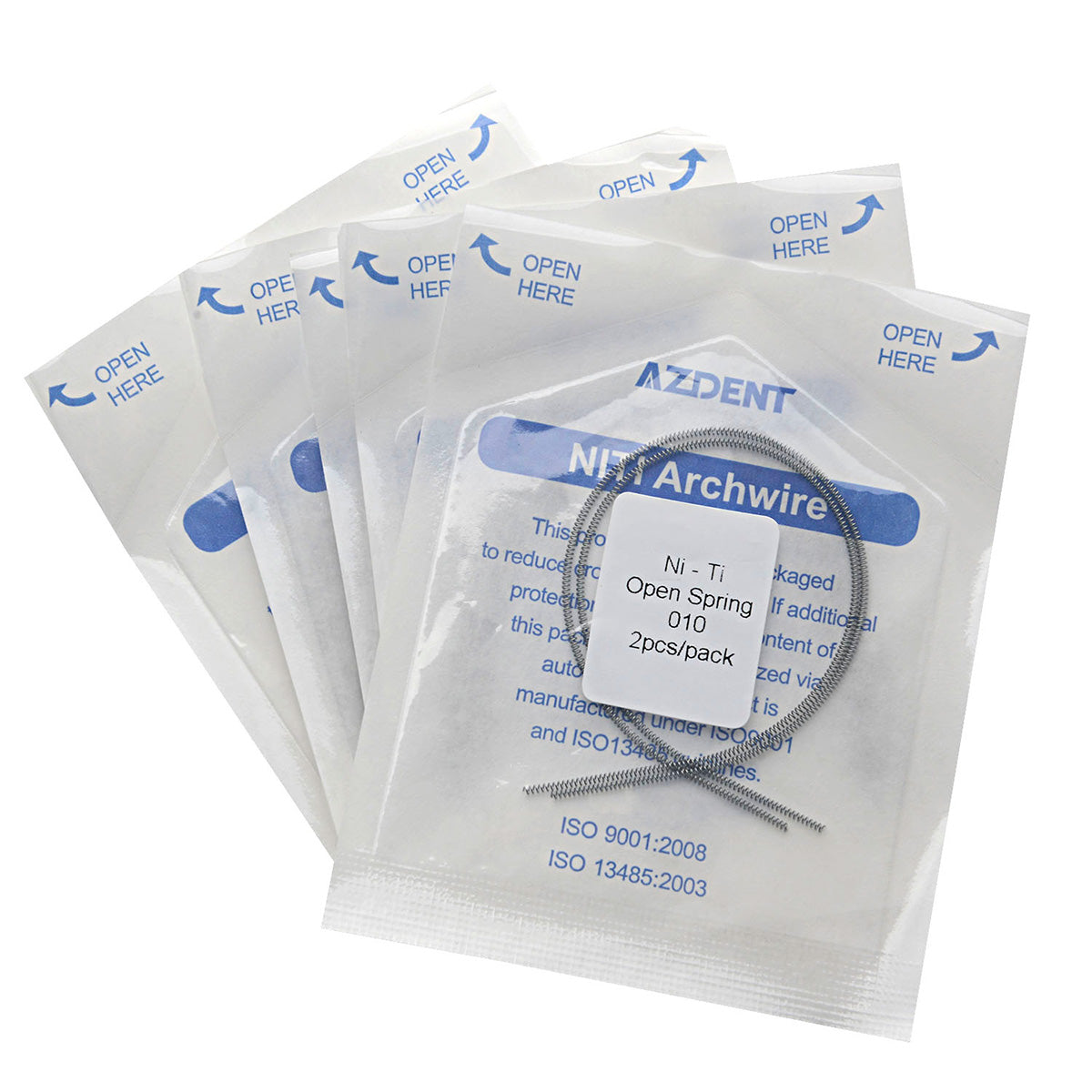 AZDENT Dental Open Coil Spring NITI Alloy 0.010* 180mm 2pcs/Pk - azdentall.com