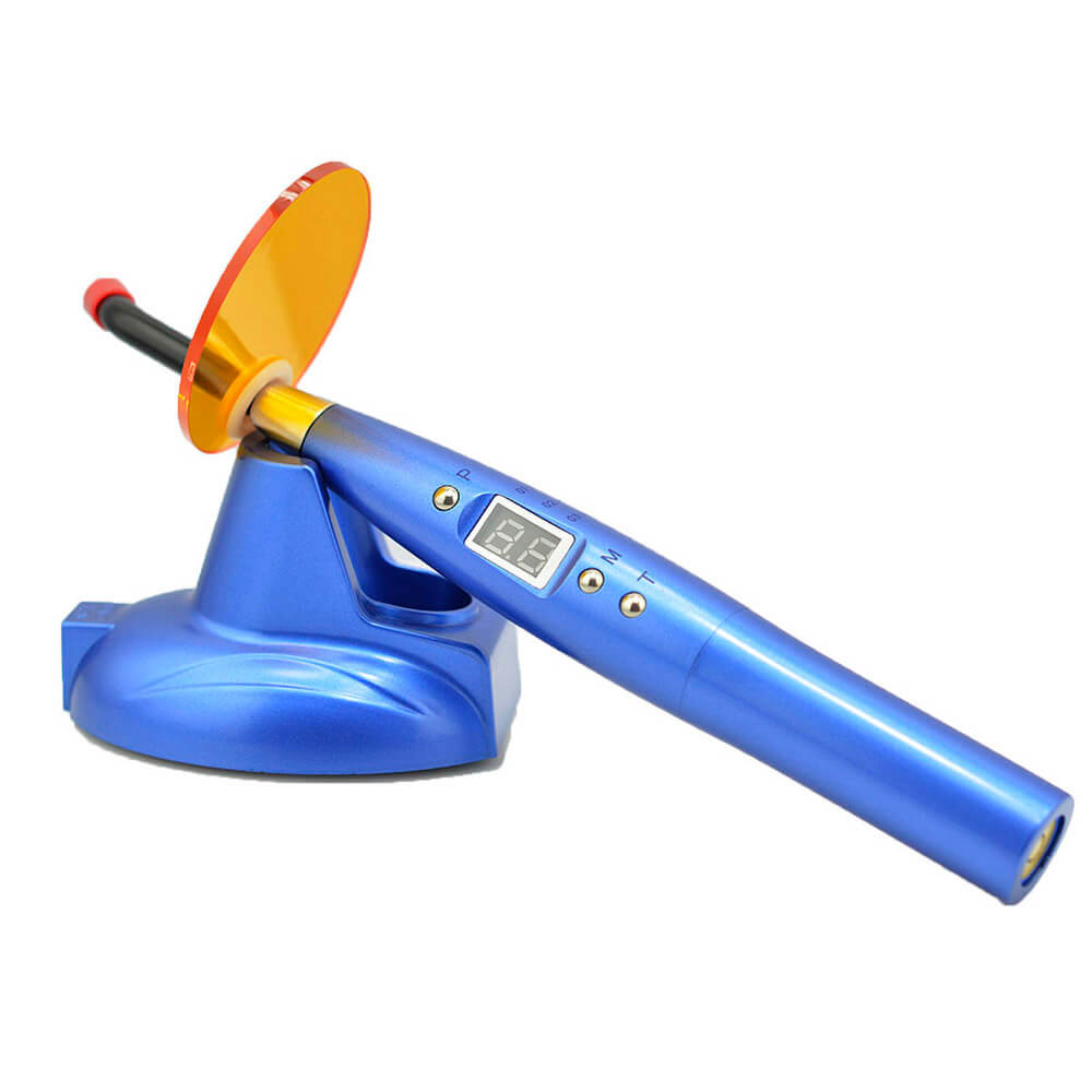 Dental LED Rainbow Curing Light Lamp Resin Cure Plastic Handle Blue