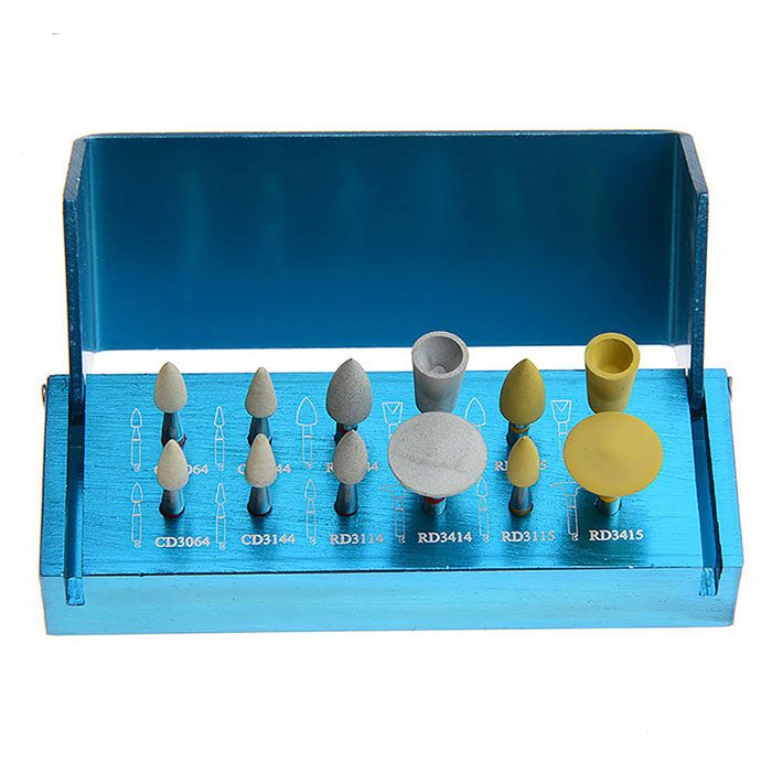 Dental Zirconia Polishing Kit for Low Speed Contra Angle RA3112 12pcs/Kit - azdentall.com