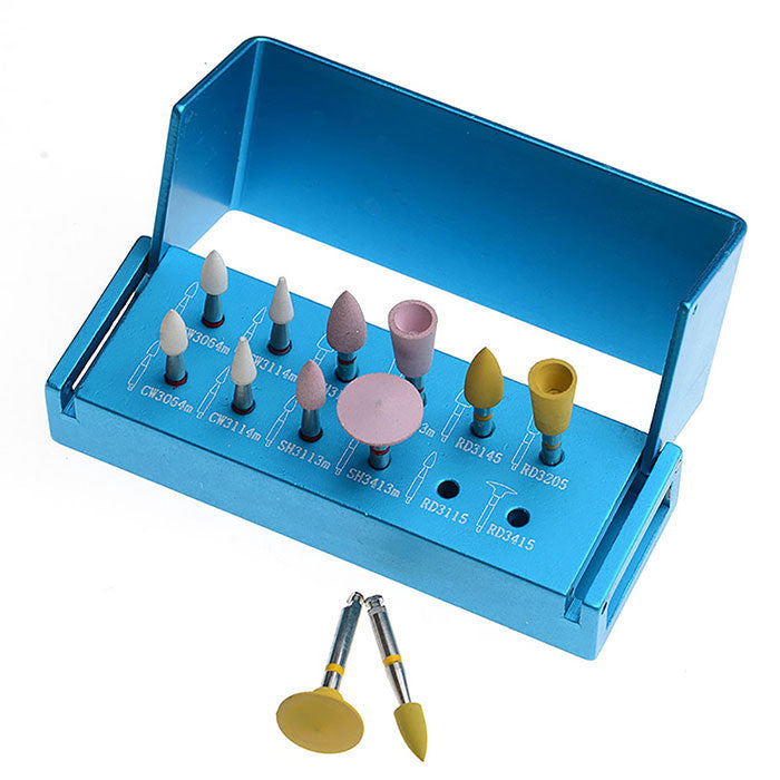 Dental Porcelain Polishing Kit for Low Speed Contra Angle RA 2112 12pcs/Kit - azdentall.com