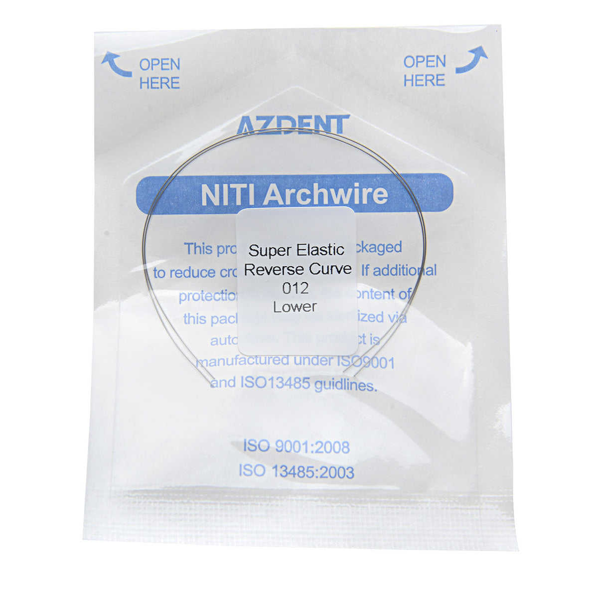 AZDENT Archwire Niti Reverse Curve Round 0.012 Lower 2pcs/Pack - azdentall.com