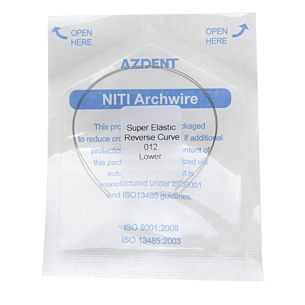 AZDENT Archwire NiTi Reverse Curve Round 0.012 Lower 2pcs/Pack - azdentall.com