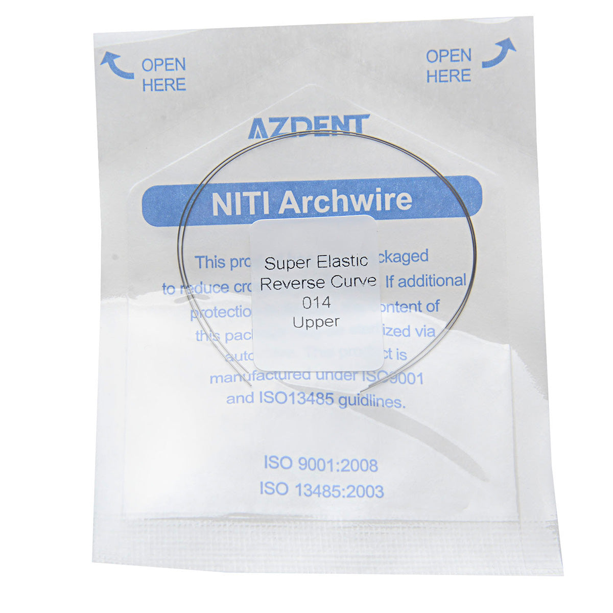 AZDENT Archwire Niti Reverse Curve Round 0.014 Upper 2pcs/Pack - azdentall.com