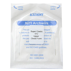 AZDENT Archwire NiTi Super Elastic Colored Coated Ovoid Round 0.012 Upper 1pcs/Pack-azdentall.com