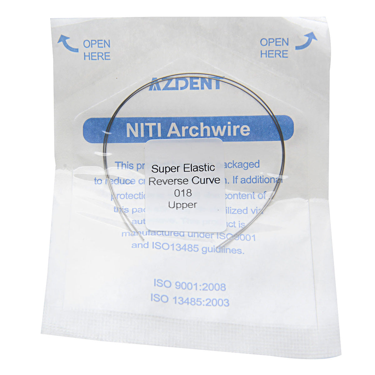 AZDENT Archwire Niti Reverse Curve Round 0.018 Upper 2pcs/Pack - azdentall.com