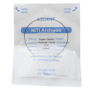 AZDENT Archwire Niti Reverse Curve Round 0.014 Lower 2pcs/Pack - azdentall.com
