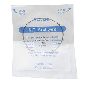 AZDENT Archwire Niti Reverse Curve Round 0.016 Lower 2pcs/Pack - azdentall.com
