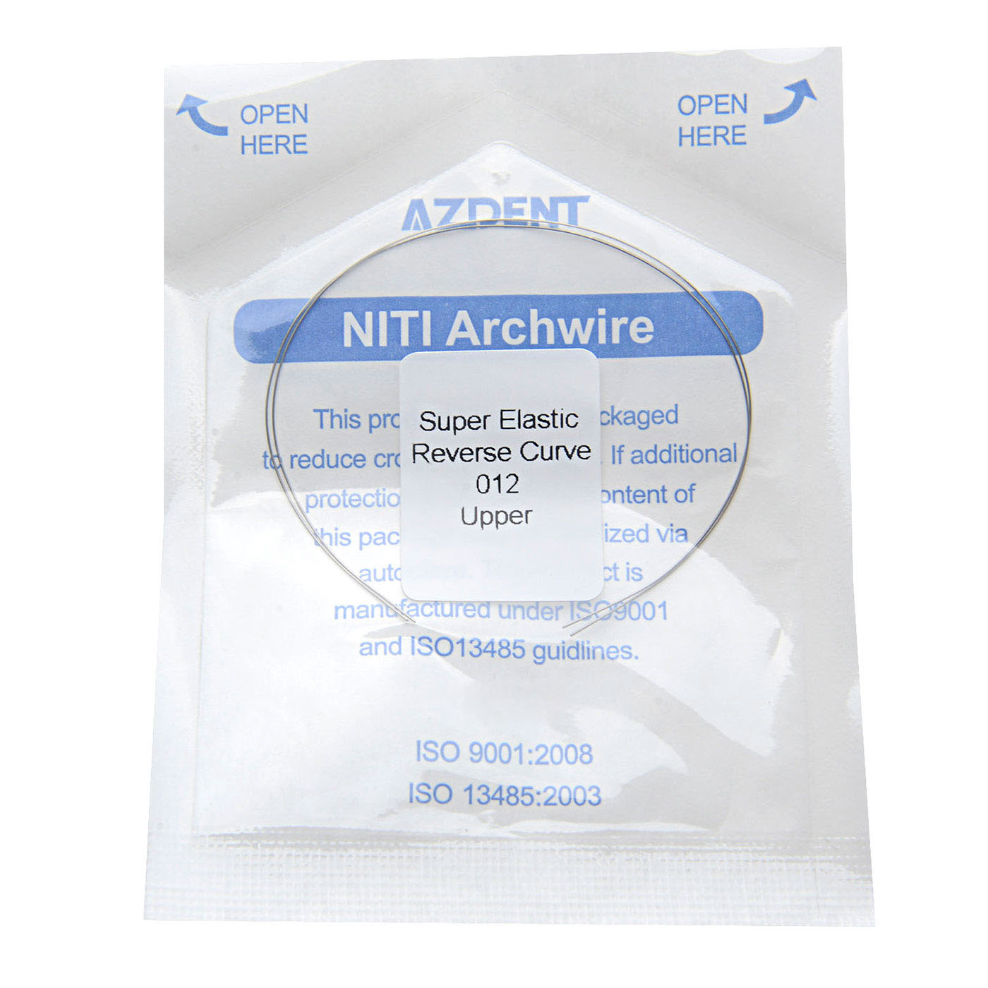 AZDENT Archwire NiTi Reverse Curve Round 0.012 Upper 2pcs/Pack - azdentall.com