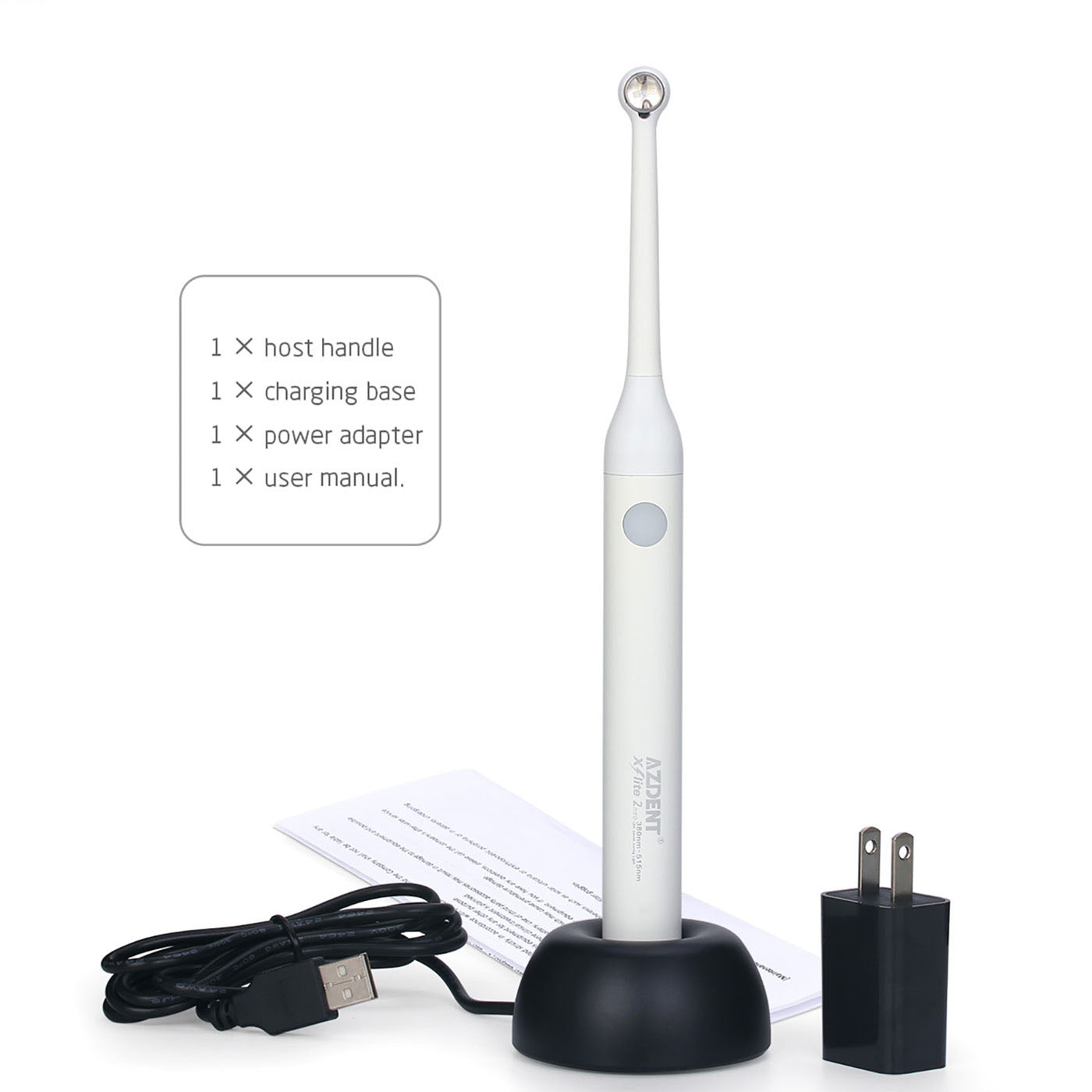 AZDENT LED Curing Light Wireless Wide Spectrum 385-515nm 2300mW/Cm² High Power Easy Operation-azdentall.com