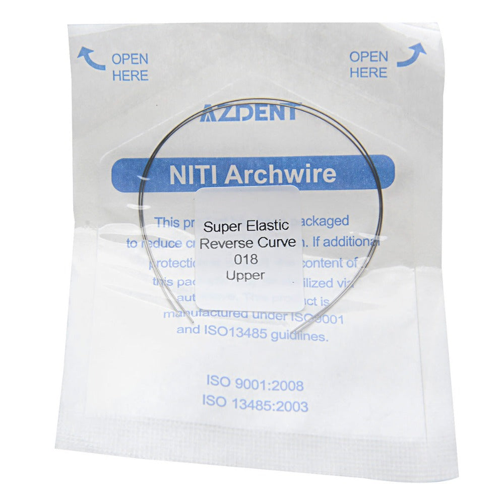 AZDENT Archwire NiTi Reverse Curve Round 0.018 Upper 2pcs/Pack - azdentall.com