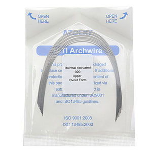 AZDENT Thermal Active NiTi Arch Wire Ovoid Form Round 0.020 Upper 10pcs/Pack - azdentall.com