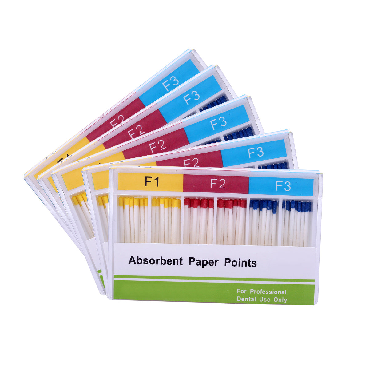 5 Boxes Absorbent Paper Points F Series Mixed F1 F2 F3 100/Box - azdentall.com