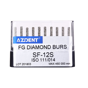 AZDENT FG Diamond Burs SF-12S 10pcs/Box-azdentall.com