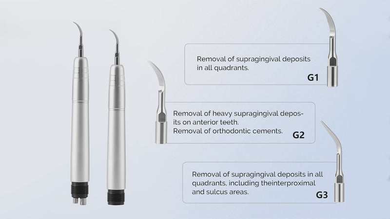 Dental Air Scaler Handpiece with 3 Tips 2/4 Holes - azdentall.com