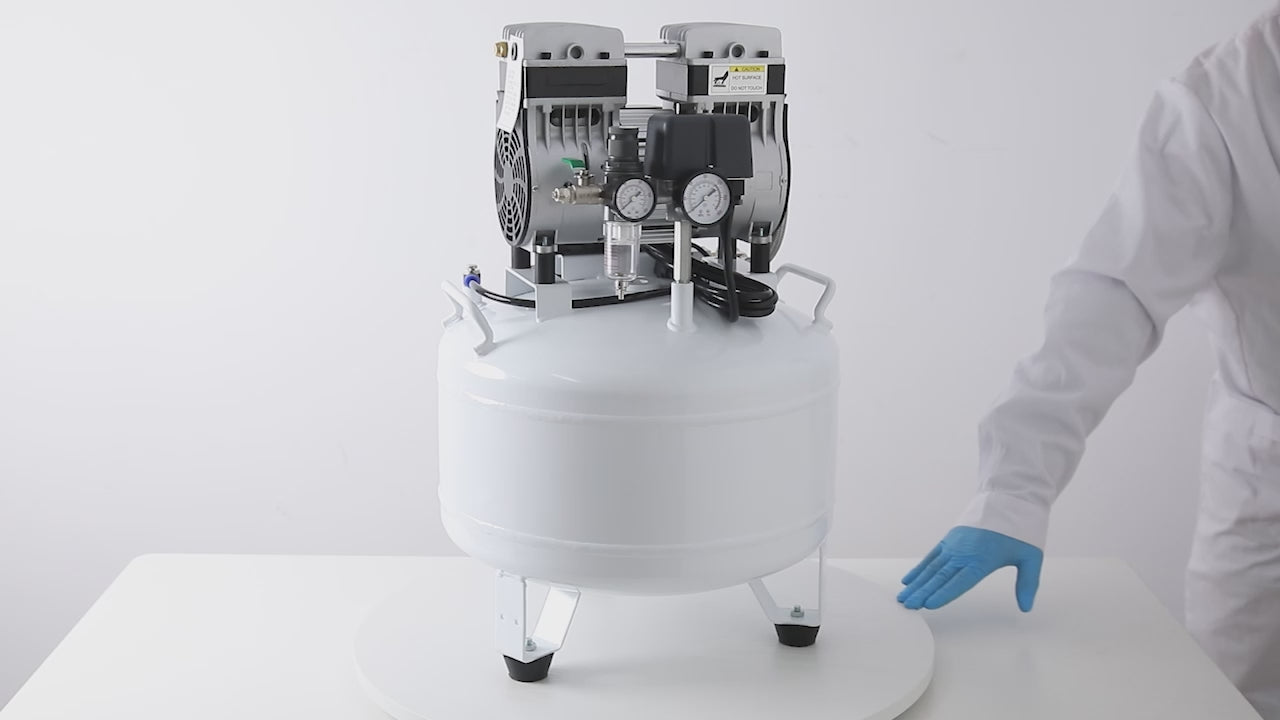 Dental Silent Oil Free Air Compressor 40L 800W Dual-Pressure